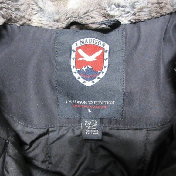 1 Madison Expedition women's full zip faux fur‎ hooded parka winter jacket XL - Picture 7 of 12